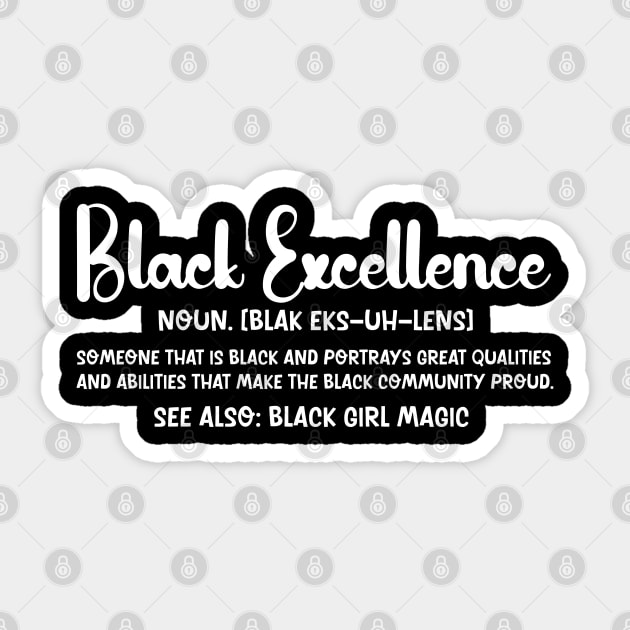 Black Excellence - Definition Sticker by UrbanLifeApparel